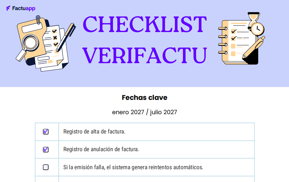 Recorte Checklist Verifactu